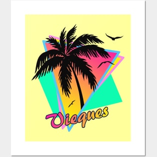 Vieques Cool 80s Sunset Posters and Art